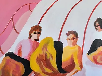 Slide, new from, my studio branding graphic design graphics illustration impressionism logo painting video