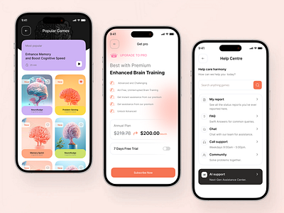 Brain training app android app design app brain training brain training app course education app design game ui gaming website interface ios ios app design korean mobile mobile app design mobile design netflix squid game training ui ux