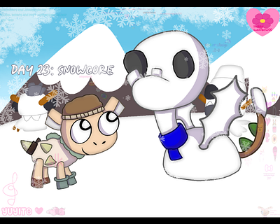 Julesthetic Day 23: snowcore art post art tag digital art drawing fan art illustration mixels