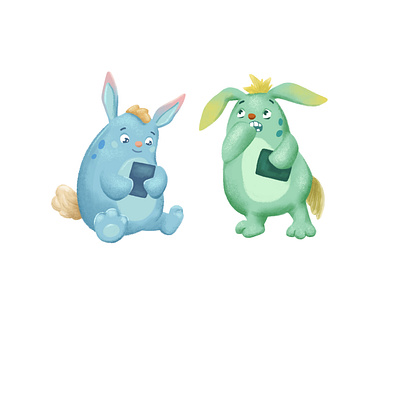 Cute Monster Emotional States book illustration character design children book cute character digital illustration