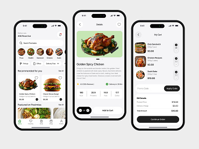 Food App Design app food app food app design food delivery app mobile mobile design online order app pixelnaiem ui ux