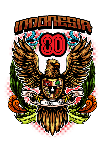 GARUDA INDONESIA 80 FREE DESIGN bird dirgahayu 80 garuda hut ri hut ri 80 indonesia pancasila