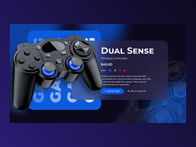 Dual Sense Wireless Controller UI Design 3d darkui designinspiration dribbble ecommerceui figma gamedesign gamingui interactiondesign interfacedesign mobileui moderndesign neumorphism productdesign techui ui uidesign ux uxdesign webdesign