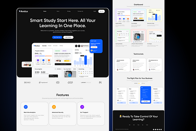 Avolux - SAAS Website Landing Page branding design graphic design illustration logo powerpoint presentation template ui vector