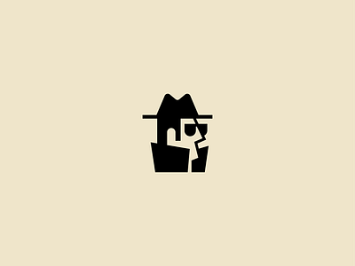 Man in a raincoat logo brand branding crime design elegant graphic design hat logo logo design logo designer logodesign logodesigner logotype minimalism minimalistic modern raincoat sunglasses