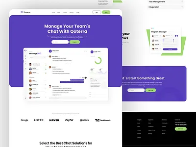 Clean & Engaging Team Management UI chat app communication tool dashboard landing page minimalist modern ui productivity project management responsive design saas team collaboration ui ui design ux design web app web design