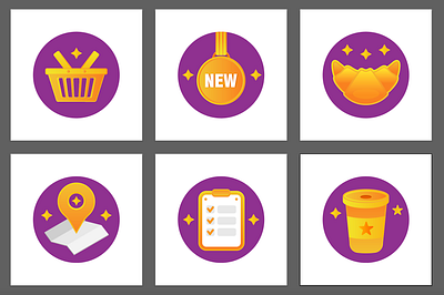 Icons for the application app curve design graphic design illustration vector vectorart