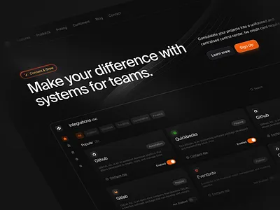 Webpage hero ai clean dark dark mode design hero interface landing marketing minimal product saas tool ui ui design ux ux design web webpage website