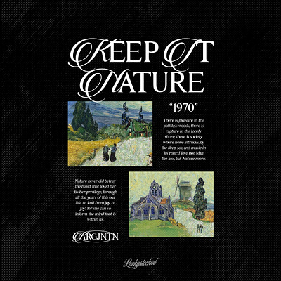 KEEP IT NATURE BY LUCKYSTOCKED DESIGN brand clothing graphic design streetwear