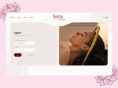 Log in page spa