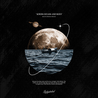 MOON AND SEA BY LUCKYSTOCKED DESIGN brand clothing graphic design tshirt design