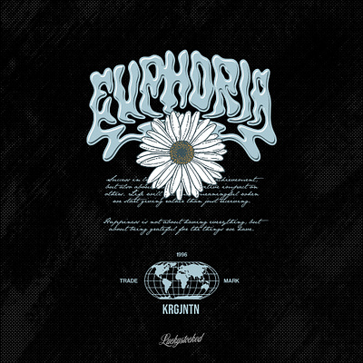EUPHORIA BY LUCKYSTOCKED DESIGN brand clothing graphic design tshirt design