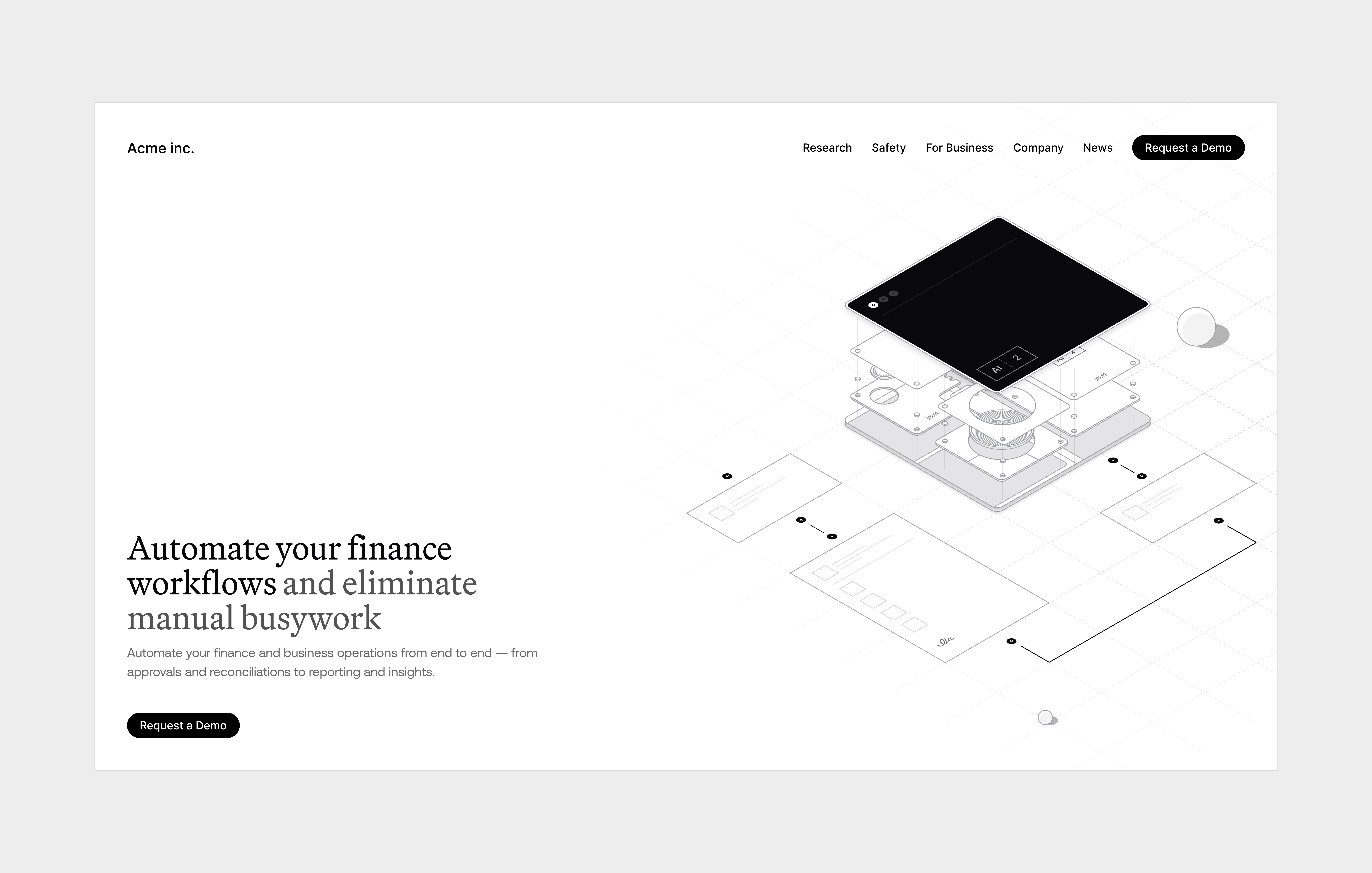 AI Workflow Hero Section ai branding design finance fintech graphic design hero section illustration ui website workflow