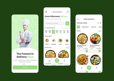 FreshBite – Smart Food Delivery Experience appui cateringapp cleanui dailymealtracker dashboarddesign figmadesign flatdesign foodapp fooddeliveryapp greenui healthyeating mealplanner minimaldesign mobileappdesign modernui nutritionapp uiinspiration uiuxdesign uxdesign