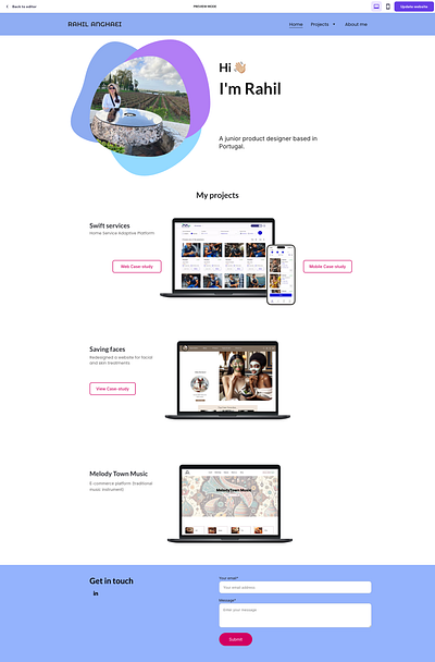 Portfolio Design hastinger main page portfolio sampel work