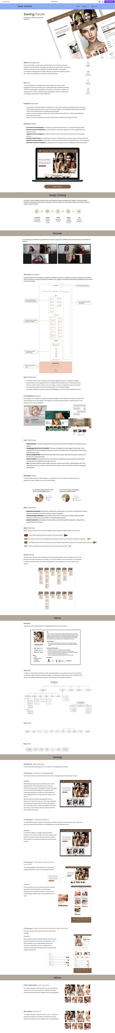 Beauty Salon Case Study affinity diagram bauty beauty services branding case study fasial logo motion graphics persona portfolio project ui ux website design