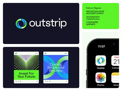 Outstrip agi ai bank brand branding capital circle design finance fintech flow icon logo logodesign loop minimal o out strip tech