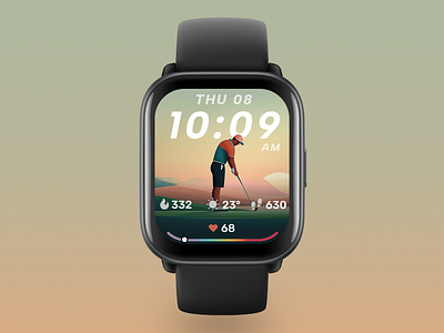 Green Charm ui watch watchface