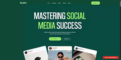 Looped - Popular social media agencies website agency figma framer landing page social media web design webflow