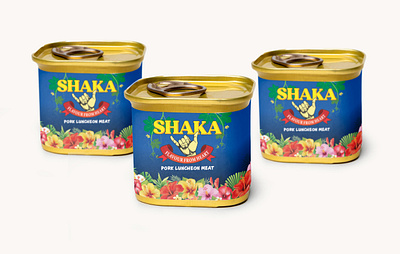 Shaka pork luncheon meat label design branding design food packaging graphic design illustration logo packaging