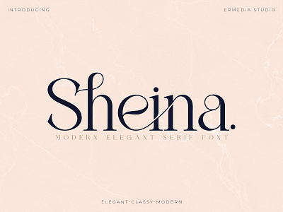 Sheina || Elegant Serif Font alphabet design elegant fashion fonts modern regular serif typeface typography
