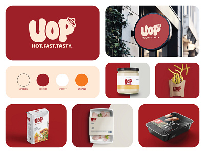 UOP – Hot, Fast, Tasty! | Food Brand Identity Design (unused ) brandidentity customlogodesign fastfoodbrand fastfoodlogo foodbranding foodbusiness foodlovers logodesign logoinspiration modernbranding playfuldesign restaurantbranding typographylogo uopbrand visualidentity
