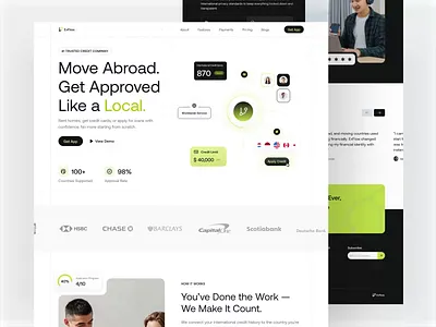 ExFlow - AI Powered Finance Landing Page ai animate artificial intelligence b2b banking dipa inhouse finance fintech investment landing page mobile banking modern design online banking saas startup ui uiux wealth wealth management web design