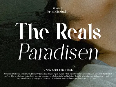 The Reals Paradisen - Serif Family alphabet elegant family fashion fonts italic regular serif typography