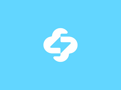 Cloud Lightning Logo abstract brand cloud company data fast for sale lightning logo logo design modern negative space network playful storage