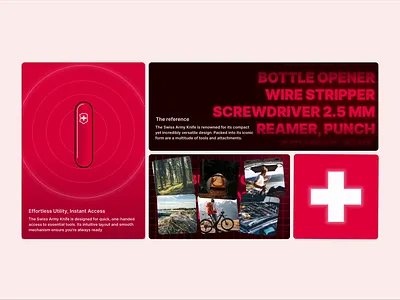 Swiss Army knife animation branding exploration graphic design knife motion graphics red rive ui