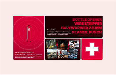Swiss Army knife animation branding exploration graphic design knife motion graphics red rive ui