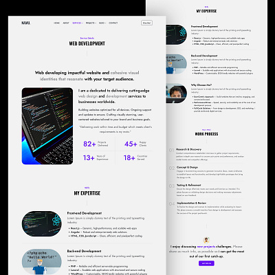 Service Details - Portfolio design expertise inner page layout personal portfolio portfolio website service service details service details page service details page design services skills web work process