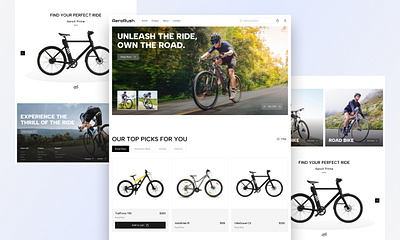 AeroRush - Bike Shop Website Design, Online Shop Website Design bike bike shop website bike shop website design online shop online shop website online shop website design popular ui ux trend ui ux ui ux ui ux design website design