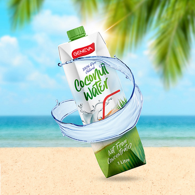 Coconut water Packaging branding coconut water packaging design food packaging graphic design logo packaging tetra pack design