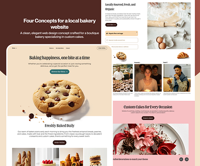Warmth, Whimsy & Fresh Bakes bakery brand branding concept cookie cozy design figma freelance graphic design product design ui user experience user interface ux warm web design website