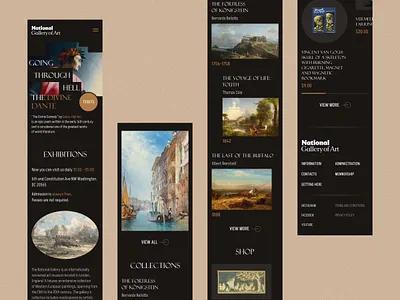 National Gallery of Art - Home Page Mobile adaptive art clean dark design gallery minimal mobile museum responsive ui ux web
