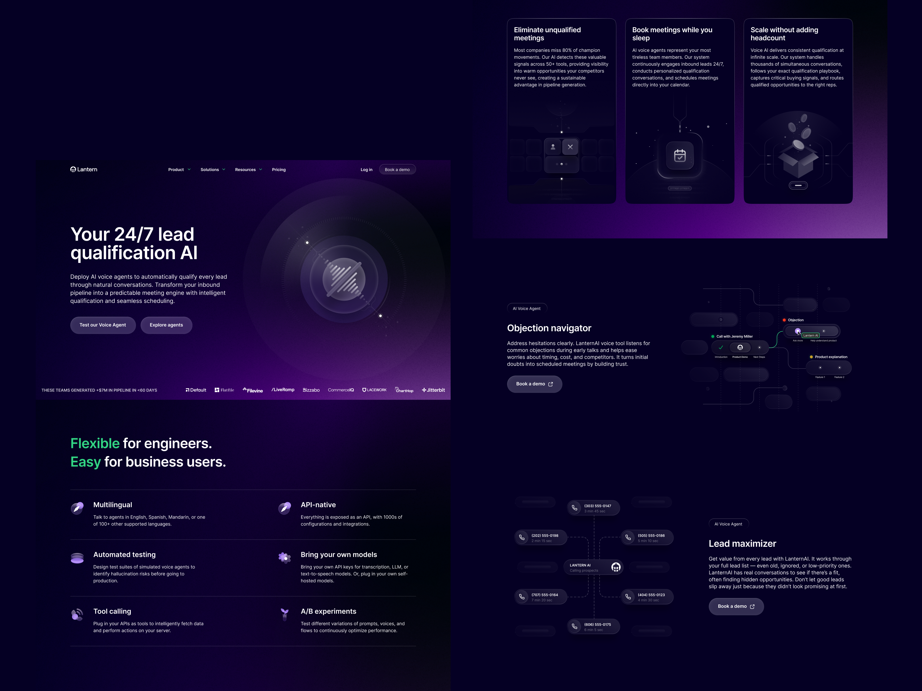 🗣️ Lantern – Voice Agent Landing Page agent agentic marketing agents ai api artificial intelligence automation chat gpt crm landing page marketing saas voice agent workflow