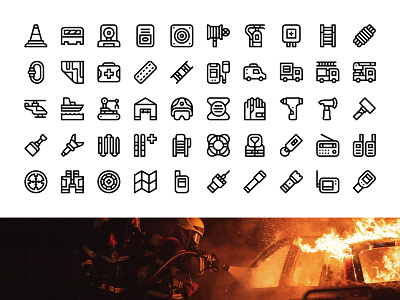 Rescue icons alarm danger emergency firefighting first aid help icon design icons rescue rescue gear safety search and rescue survival tools