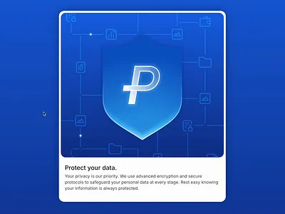 Protect your data! 🛡️ 💥 card illustration motion graphics rive security shield ui
