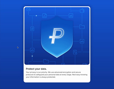 Protect your data! 🛡️ 💥 card illustration motion graphics rive security shield ui