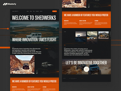UI/UX Design for Custom Car Tuning Website | Masterly autohaus automotive brand brand identity branding car restoration car tuning cars website custom builds design graphic design landing page luxury navigation responsive ui uiux ux web design website website design
