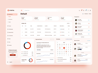 SYNTRA CRM Dashboard Design apps crm crm saas customer dashaborad management system managemnt dashboard marketing customer menagment product design relationship management sales ui ux web app web saas