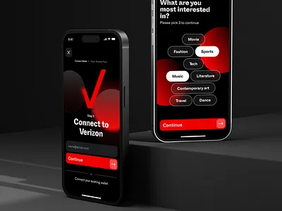 Verizon — UI/UX bold design categories page glass glass design login minimal modern ui ui design uiux verizon verizon design verizon ui design verizon uiux
