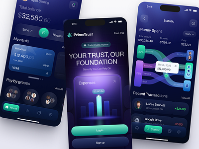 Mobile design for Fintech app design application design design interface ios app design mobile app product service startup ui ux