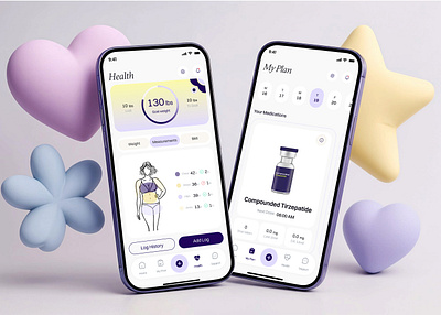 Brello – Data-Driven Support for Your Weight Loss Goals | UI/UX case study dashboard design figma habit tracker health tech medical app mobile app mobile ui onboarding flow product design reminder app uiux design ux strategy visual data wellness app