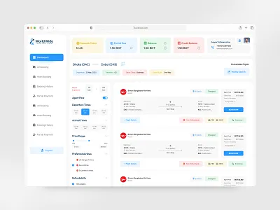 Travel OTA Dashboard - World Wide Tours and Travel 3d b2b booking app case study dashboard ui flight booking knehad21 minimalism modal ota planner popular product design saas dashboard saas product travel app travel dashboard trip dashboard ui web app