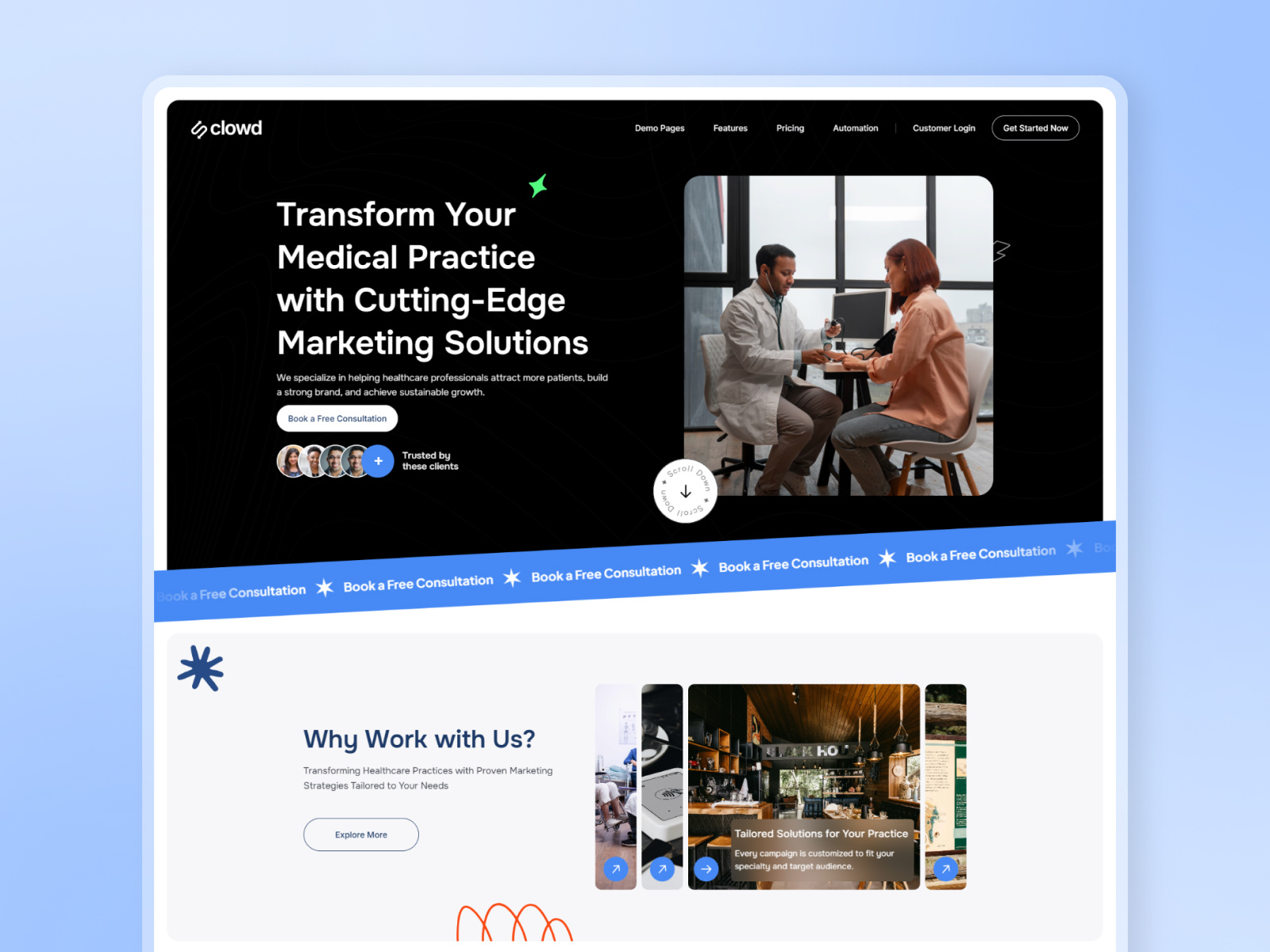Marketing Agency - Framer Landing Page framer landing page framer website design