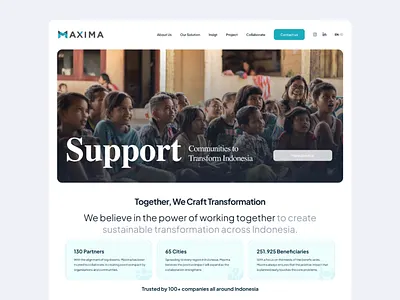 Maxima - Leading the Bandwagon of Transforming Indonesia bandwagon branding crowdfunding design digitalagency donation graphic design landingpage socialimpact ui website