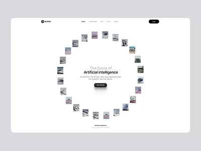 AI Based Saas product landing page ai ai generated ai landing page ai website artificial intelligence framer framer landing page landing page landing page design minimal saas saas product web design web development website