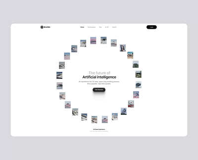 AI Based Saas product landing page ai ai generated ai landing page ai website artificial intelligence framer framer landing page landing page landing page design minimal saas saas product web design web development website